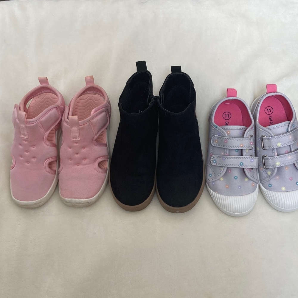 GAP + Cat & Jack girls 11 shoes boot bundle